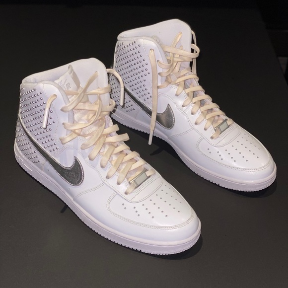 Nike | Shoes | Nike Air Afilight High White Sneakers | Poshmark